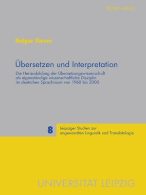 cover image of Übersetzen und Interpretation
